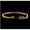 Image 3 : 14KT Yellow Gold 5.01 ctw Diamond Tennis Bracelet