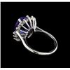 Image 3 : 6.88 ctw Tanzanite and Diamond Ring - 14KT White Gold