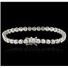 Image 2 : 14KT White Gold 6.72 ctw Diamond Tennis Bracelet