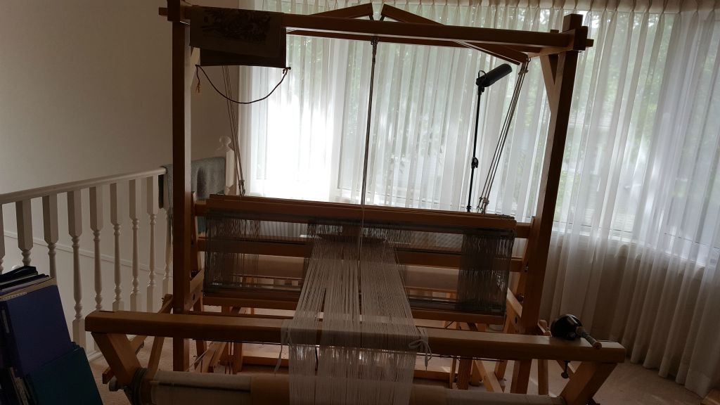 Large Nilus Leclerc weaving loom Colonial (?) with 45" weave base and