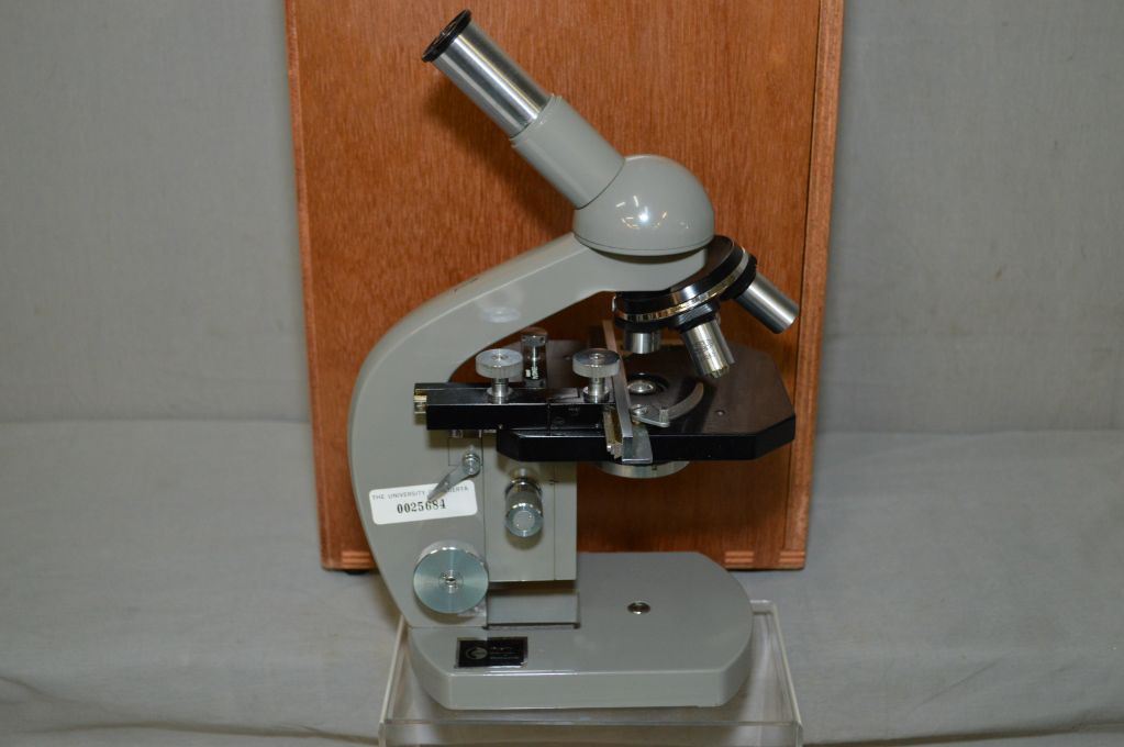 Olympus student microscope with accessories and original fitted case