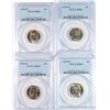Image 1 : LOT OF (4) 1953 D JEFFERSON NICKELS PCGS MS 65