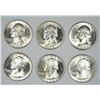 Image 1 : LOT OF ( 6 ) GEM BU 1946-S WASHINGTON QUARTERS BLAST WHITE!