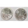 Image 1 : ( 2 ) GEM BU 1993 AMERICAN SILVER EAGLES