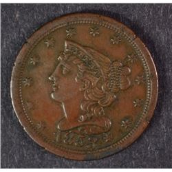 1853 HALF CENT XF