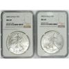 Image 1 : ( 2 ) 2003 AMERICAN SILVER DOLLAR, NGC  MS-69
