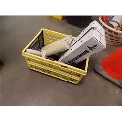 FOLDING BASKET AND CONTENTS - SCREDDER ETC