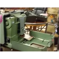 VINTAGE ELNA SEWING MACHINE IN METAL CARRY CASE