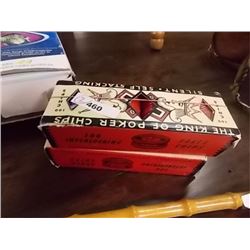 VINTAGE POKER CHIPS - 2 BOXES