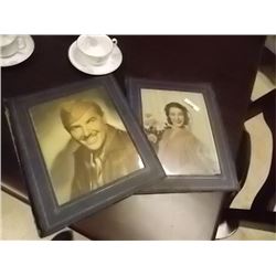 VINTAGE MOVIE PICTURES IN VINTAGE CARDBOARD FRAMES  - COLUMBIA PICTURES - LORETTA YOUNG AND TWENTIET