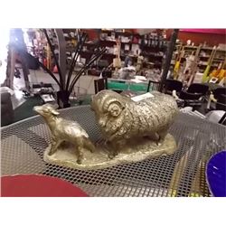 BRONZE MOMMA SHEEP & BABE - WITH STAND - 3 PC TTL