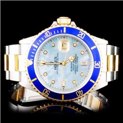 Rolex YG/SS Submariner 40mm Diamond Wristwatch