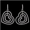 18K White Gold 3.90ct Diamond Earrings