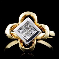 18K Yellow Gold 0.30ct Diamond Ring