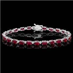 `14k Gold 14.50ct Ruby 0.55ct Diamond Bracelet