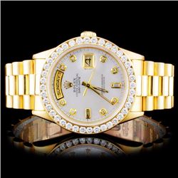 Rolex 18K YG Presidential 2.00ct Diamond Wristwatc