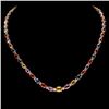 Image 1 : `14k Gold 31ct Sapphire 1.4ct Diamond Necklace