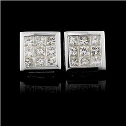 18K White Gold 0.92ctw Diamond Earrings