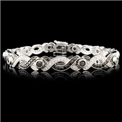 14K Gold 2.47ctw Fancy Color Diamond Bracelet