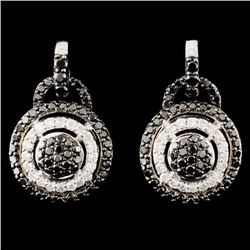 14K Gold 1.37ctw Fancy Color Diamond Earrings