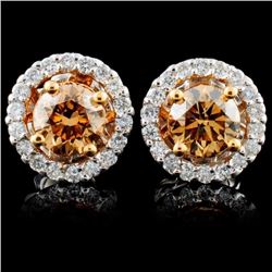 14K Gold 1.29ctw Fancy Diamond Earrings