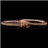 Image 1 : 14K Rose Gold 2.05ctw Fancy Color Diamond Earrings