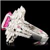 Image 3 : *GIA 18K Gold 4.10ct Ruby & 2.10ctw Diamond Ring
