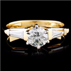 14K Yellow Gold 0.87ctw Diamond Ring