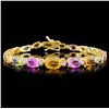 14K Yellow Gold 12.00ct Sapphire & .75ct Diamond B