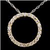 14K Yellow Gold 0.87ctw Diamond Pendant