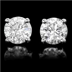 14k White Gold 1.50ct Diamond Earrings