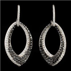 14K Gold 1.54ctw Fancy Color Diamond Earrings