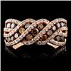 Image 1 : 14K Rose Gold 0.85ctw Fancy Color Diamond Ring
