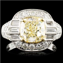 18K Gold 3.62ctw Fancy Colored Diamond Ring