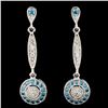 14K Gold 0.55ctw Fancy Diamond Earrings
