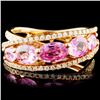 18K Gold 1.88ct Sapphire & 0.29ctw Diamond Ring