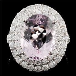 14K Gold 4.39ct Morganite & 2.22ctw Diamond Ring