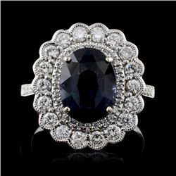 18K White Gold 3.52ct Spinel & 0.78ct Diamond Ring