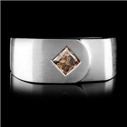 14K White Gold 0.52ct Fancy Color Diamond Ring