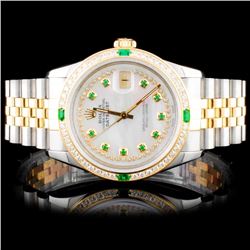 Rolex TwoTone DateJust 1.50ct Diamond Wristwatch