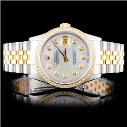Rolex TwoTone DateJust 1.25ct Diamond Wristwatch