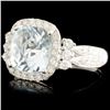 Image 2 : 14K Gold 2.77ct Aquamarine & 0.77ctw Diamond Ring