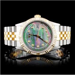 Rolex YG/SS DateJust 1.00ctw Diamond Gents Wristwa