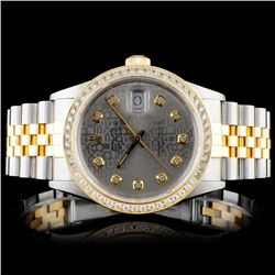 Rolex YG/SS DateJust 1.50ct Diamond Gents Wristwat