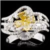 18K White Gold 0.98ctw Fancy Diamond Ring