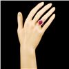 Image 4 : 18K Gold 6.71ct Ruby & 1.65ctw Diamond Ring