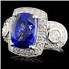 Image 2 : 14K White Gold 7.20ct Tanzanite & 1.49ctw Diamond