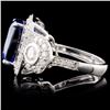 Image 3 : 14K White Gold 7.20ct Tanzanite & 1.49ctw Diamond