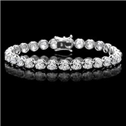 ^18k White Gold 9.50ct Diamond Tennis Bracelet