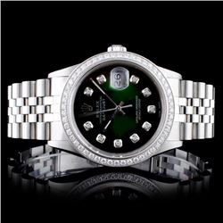 Rolex SS DateJust 1.00ctw Diamond Gents Wristwatch